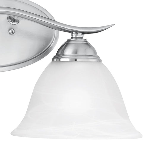 Atlas Lighting Prestige 17'' Wide 2Lt Vanity Light, Nickel/White