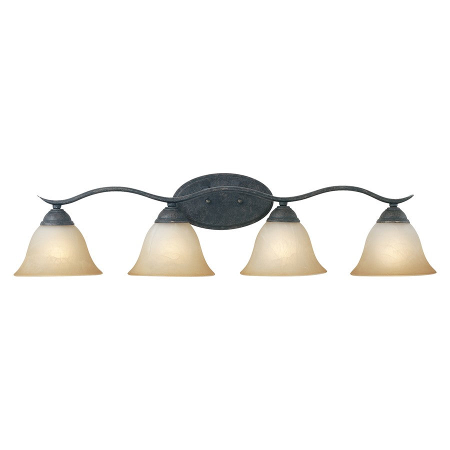 Atlas Lighting Prestige 36'' Wide 4Lt Vanity Light, Bronze/White