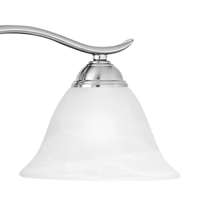 Atlas Lighting Prestige 36'' Wide 4Lt Vanity Light, Nickel/White