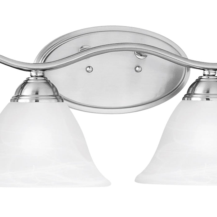 Atlas Lighting Prestige 36'' Wide 4Lt Vanity Light, Nickel/White