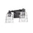 Atlas Lighting Pulsate 13''W 2Lt Vanity Light, Matte Black/Clear