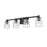 Atlas Lighting Pulsate 30.25'' Wide 4Lt Vanity Light, Black/Clear