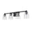Atlas Lighting Pulsate 30.25'' Wide 4Lt Vanity Light, Black/Clear
