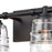 Atlas Lighting Pulsate 30.25'' Wide 4Lt Vanity Light, Black/Clear