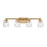 Atlas Lighting Pulsate 30.25'' Wide 4Lt Vanity Light, Brass/Clear
