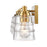 Atlas Lighting Pulsate 30.25'' Wide 4Lt Vanity Light, Brass/Clear