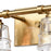 Atlas Lighting Pulsate 30.25'' Wide 4Lt Vanity Light, Brass/Clear