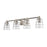 Atlas Lighting Pulsate 30.25'' Wide 4Lt Vanity Light, Nickel/Clear