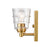 Atlas Lighting Pulsate 4.5''W 1Lt Vanity Light, Satin Brass/Clear