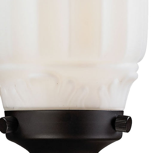 Atlas Lighting Quinton Parlor 7" 1Lt Sconce, Bronze/White