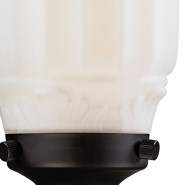 Atlas Lighting Quinton Parlor 7" 1Lt Sconce, Bronze/White