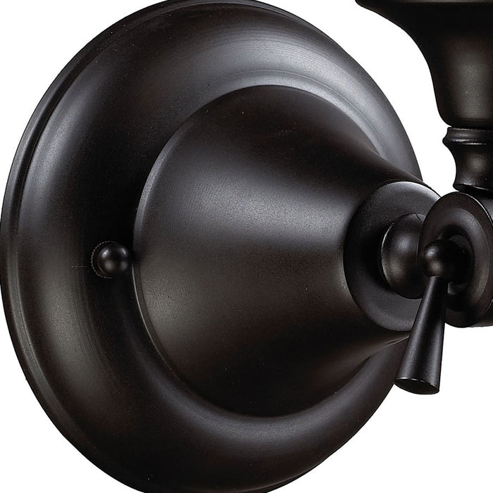 Atlas Lighting Quinton Parlor 7" 1Lt Sconce, Bronze/White