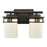 Atlas Lighting Ravendale 12'' Wide 2Lt Vanity Light, Bronze/White