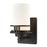 Atlas Lighting Ravendale 9''H 1Lt Sconce, Oil Rubbed Bronze/White