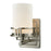 Atlas Lighting Ravendale 9'' High 1Lt Sconce, Brushed Nickel/White