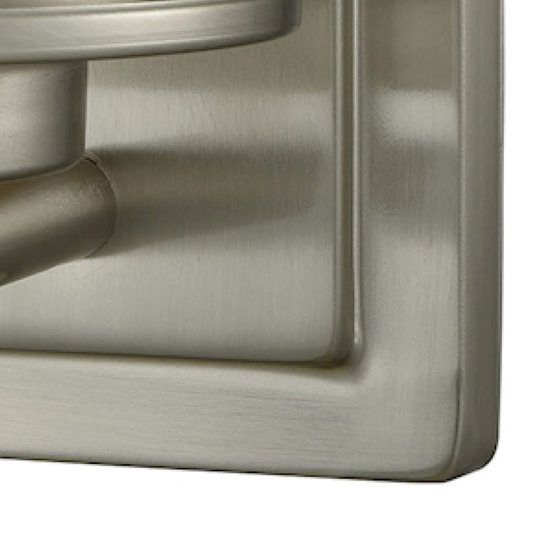 Atlas Lighting Ravendale 9'' High 1Lt Sconce, Brushed Nickel/White