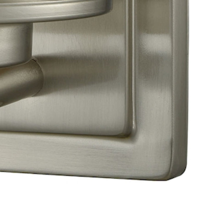 Atlas Lighting Ravendale 9'' High 1Lt Sconce, Brushed Nickel/White