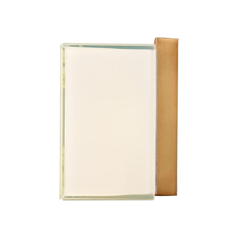 Atlas Lighting Reciprocate 25in 2-Light Vanity Light | Modern Aged Brass and White Glass | Bathroom Vanity | 25 x 3.5 x 5.25 in | Model WL11423-BS