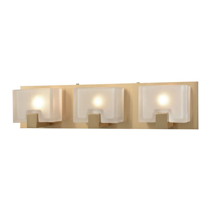 Atlas Lighting Ridgecrest 21'' Wide 3Lt Vanity Light, Brass/White