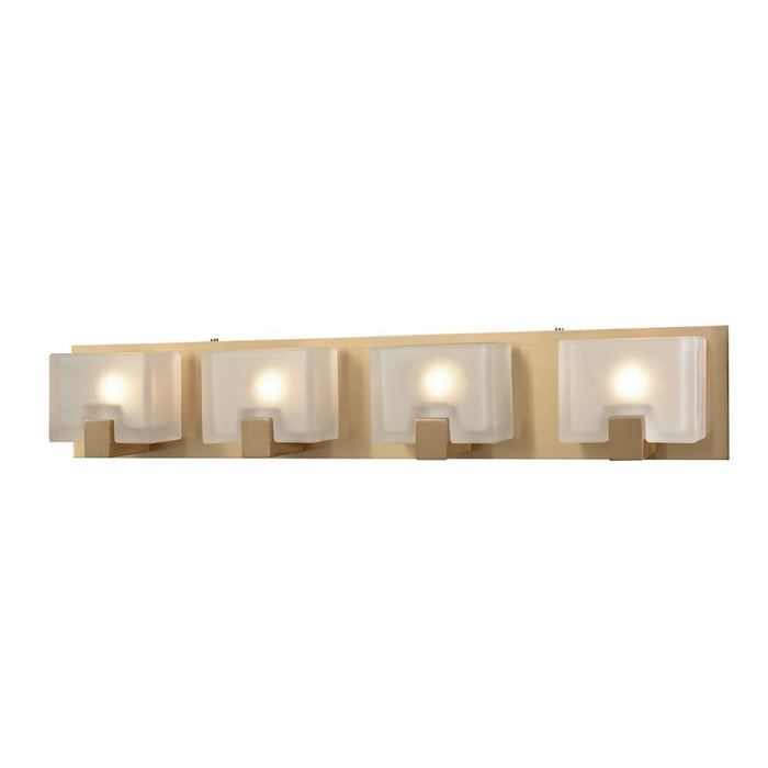 Atlas Lighting Ridgecrest 28'' Wide 4Lt Vanity Light, Brass/White