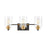 Atlas Lighting Robins 23'' Wide 3Lt Vanity Light, Matte Black/Clear