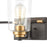 Atlas Lighting Robins 23'' Wide 3Lt Vanity Light, Matte Black/Clear