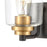 Atlas Lighting Robins 8'' High 1Lt Sconce, Matte Black/Clear