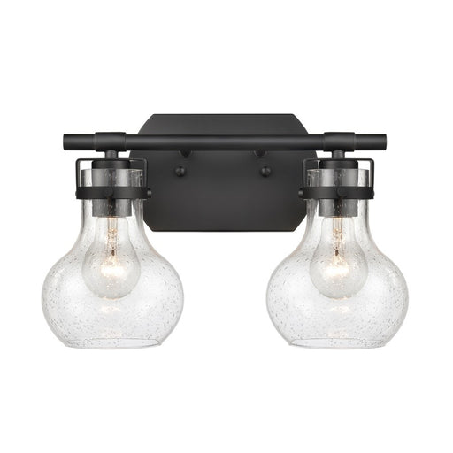 Atlas Lighting Salamanca 15.5'' Wide 2Lt Vanity Light, Black/Clear