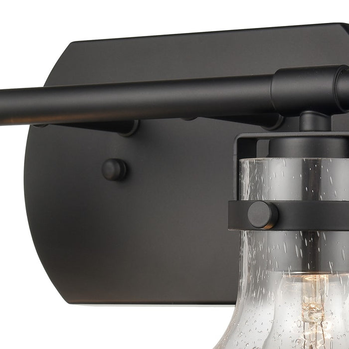 Atlas Lighting Salamanca 15.5'' Wide 2Lt Vanity Light, Black/Clear