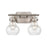 Atlas Lighting Salamanca 15.5'' Wide 2Lt Vanity Light, Nickel/Clear