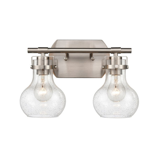 Atlas Lighting Salamanca 15.5'' Wide 2Lt Vanity Light, Nickel/Clear