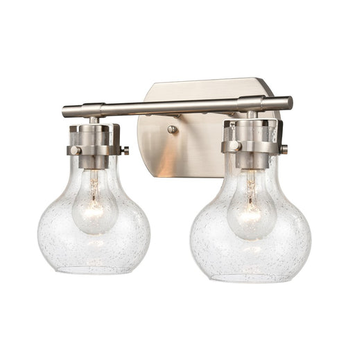 Atlas Lighting Salamanca 15.5'' Wide 2Lt Vanity Light, Nickel/Clear