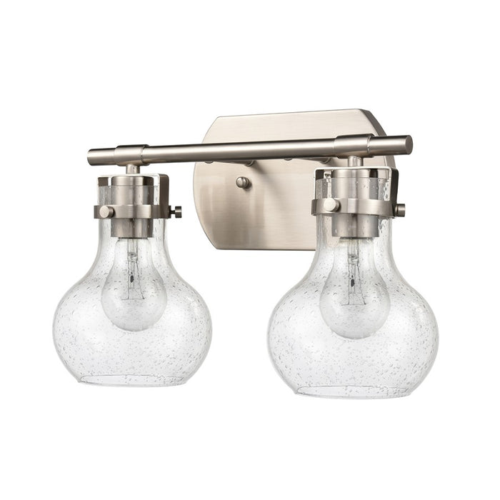 Atlas Lighting Salamanca 15.5'' Wide 2Lt Vanity Light, Nickel/Clear