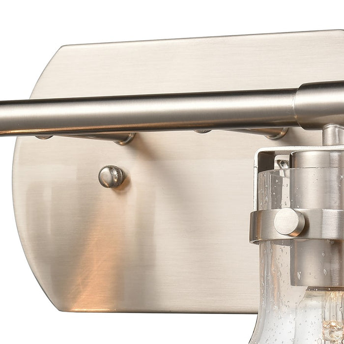 Atlas Lighting Salamanca 15.5'' Wide 2Lt Vanity Light, Nickel/Clear