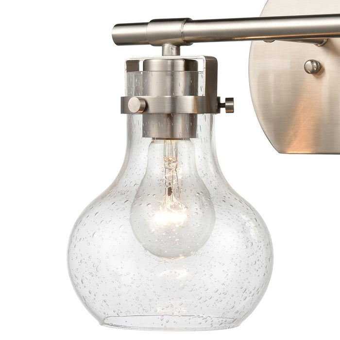 Atlas Lighting Salamanca 15.5'' Wide 2Lt Vanity Light, Nickel/Clear