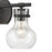 Atlas Lighting Salamanca 21'' Wide 3Lt Vanity Light, Black/Clear