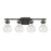 Atlas Lighting Salamanca 29'' Wide 4Lt Vanity Light, Black/Clear