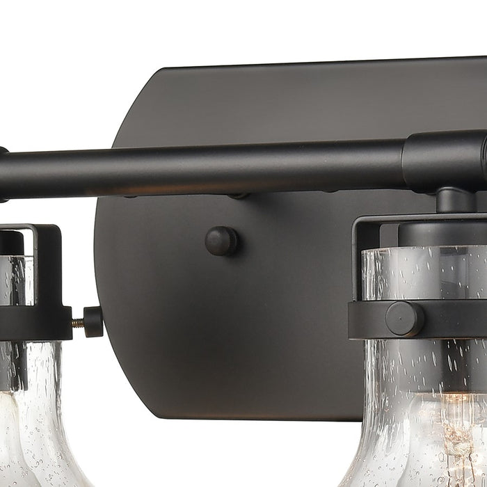 Atlas Lighting Salamanca 29'' Wide 4Lt Vanity Light, Black/Clear