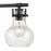Atlas Lighting Salamanca 29'' Wide 4Lt Vanity Light, Black/Clear