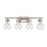 Atlas Lighting Salamanca 29'' Wide 4Lt Vanity Light, Nickel/Clear