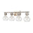 Atlas Lighting Salamanca 29'' Wide 4Lt Vanity Light, Nickel/Clear