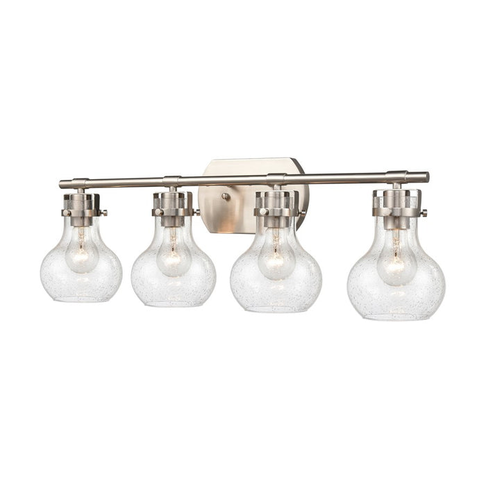 Atlas Lighting Salamanca 29'' Wide 4Lt Vanity Light, Nickel/Clear
