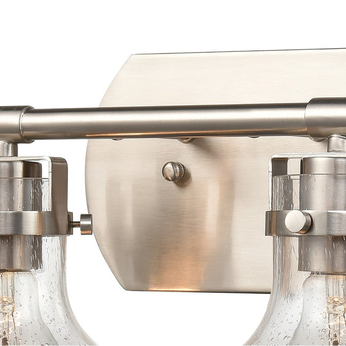 Atlas Lighting Salamanca 29'' Wide 4Lt Vanity Light, Nickel/Clear
