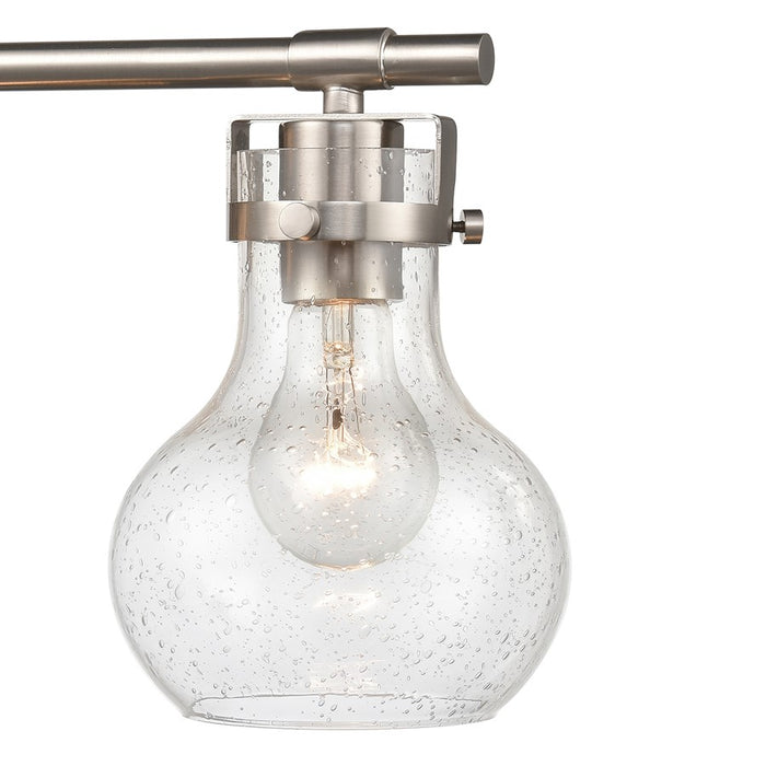 Atlas Lighting Salamanca 29'' Wide 4Lt Vanity Light, Nickel/Clear