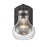 Atlas Lighting Salamanca 5.5'' Wide 1Lt Vanity Light, Black/Clear