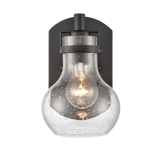 Atlas Lighting Salamanca 5.5'' Wide 1Lt Vanity Light, Black/Clear