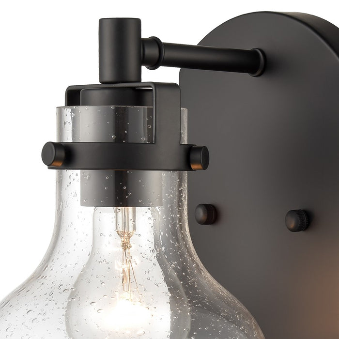 Atlas Lighting Salamanca 5.5'' Wide 1Lt Vanity Light, Black/Clear