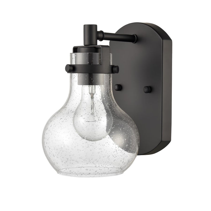 Atlas Lighting Salamanca 5.5'' Wide 1Lt Vanity Light, Black/Clear