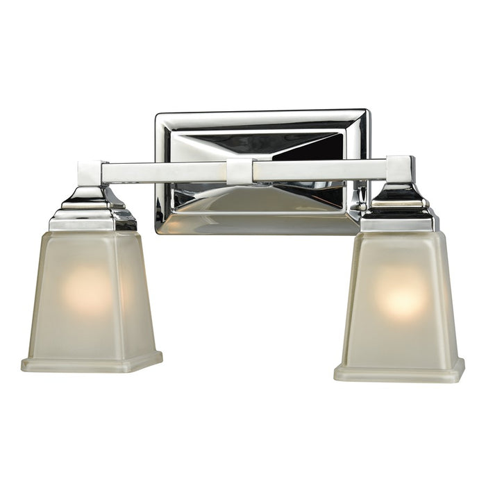Atlas Lighting Sinclair 15'' Wide 2Lt Vanity Light, Chrome/White