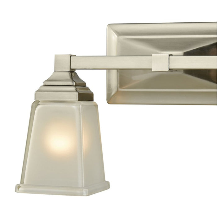Atlas Lighting Sinclair 15'' Wide 2Lt Vanity Light, Nickel/White